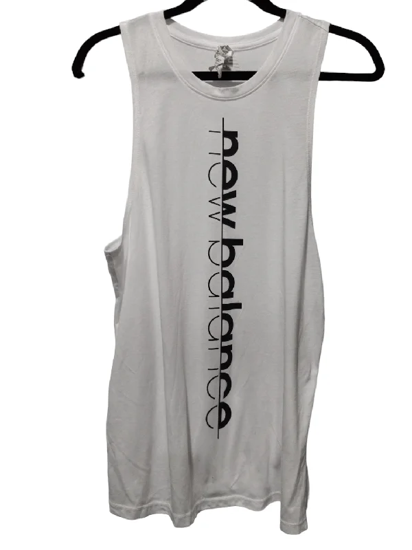 Hooded vest – Vest with an attached hood for extra warmth and styleWhite Athletic Tank Top New Balance, Size M