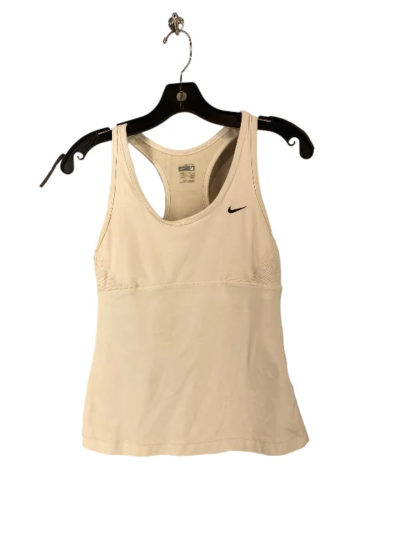 Button-up vest – Vest with buttons or a buttoned front closureWhite Athletic Tank Top Nike Apparel, Size M