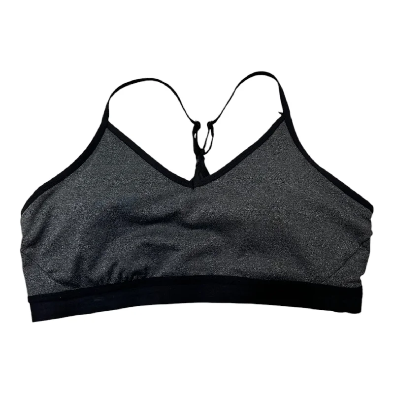 Front-closure sports bra – Sports bra that fastens at the front, often with hooks, zippers, or snaps, for easier wear.Athletic Bra By Athletic Works In Black, Size: Xl