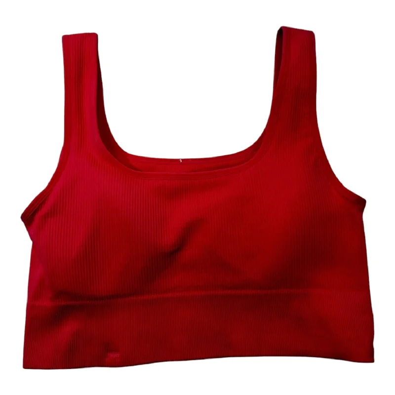 Back-closure sports bra – Sports bra with a hook-and-eye closure at the back for adjustable fit and ease of wear.Athletic Bra By Dkny In Coral, Size: L