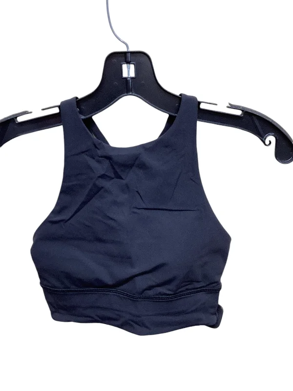 Back-closure sports bra – Sports bra with a hook-and-eye closure at the back for adjustable fit and ease of wear.Athletic Bra By Lululemon In Black, Size: 4