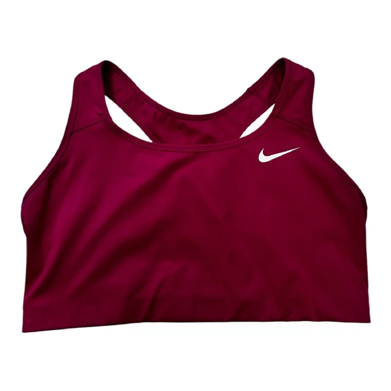 Seamless sports bra – Sports bra made without seams for a smooth, chafe-free fit.Athletic Bra By Nike Apparel In Pink, Size: 1x