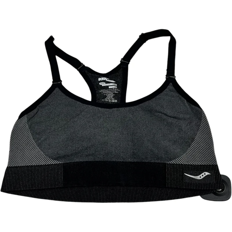 Seamless sports bra – Sports bra made without seams for a smooth, chafe-free fit.Athletic Bra By Saucony In Grey, Size: L