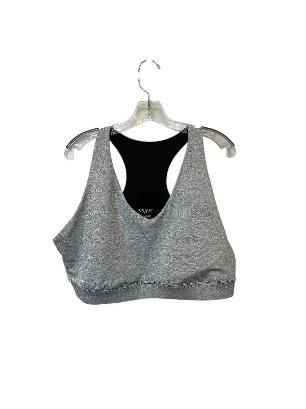 Padded sports bra – Sports bra with soft, removable padding for extra comfort and shape.Athletic Bra By Tek Gear In Grey, Size: 3x