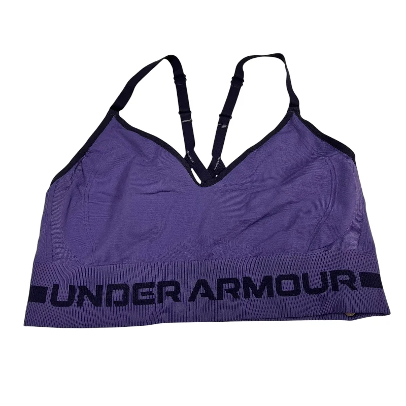 Underwired sports bra – Sports bra with underwire for added support and structure.Athletic Bra By Under Armour In Purple, Size: L