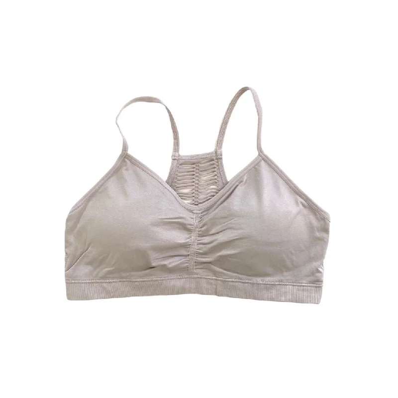 High-impact sports bra – Designed for high-intensity workouts or activities, providing maximum support.Seamless Racerback Bra- Taupe