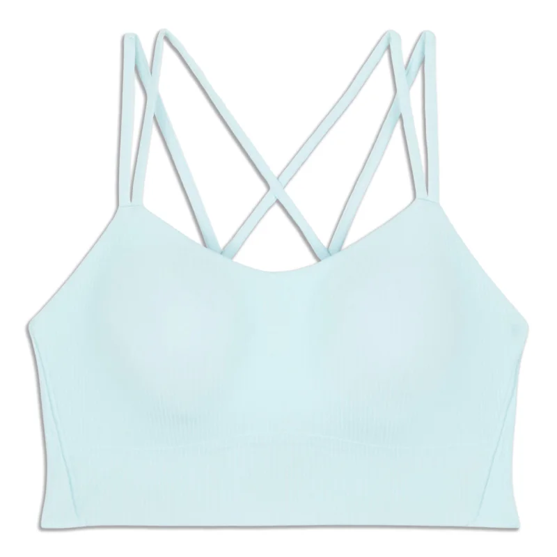 V-neck sports bra – Sports bra with a V-shaped neckline for a flattering and comfortable fit.Like A Cloud Ribbed Longline Bra - Resale