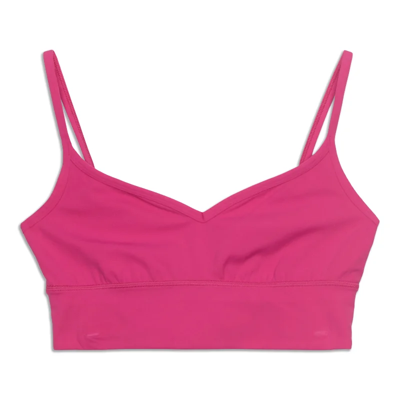 Racerback sports bra – Sports bra with a back design that features straps that meet in a "V" or "Y" shape, offering better shoulder mobility.lululemon Align™ Sweetheart Bra - Resale