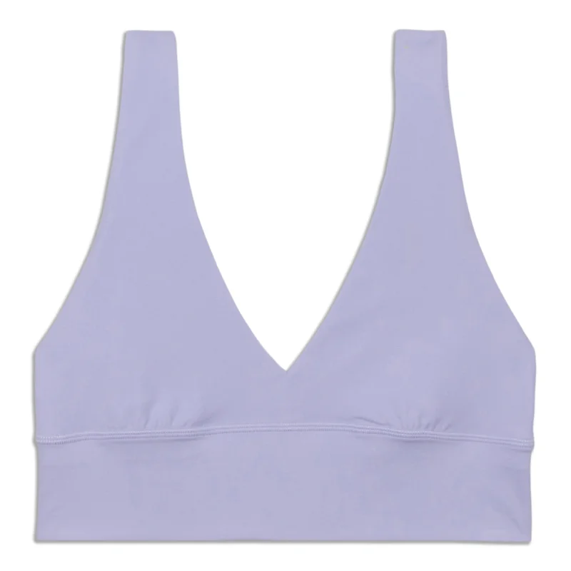 Mesh sports bra – Sports bra with mesh panels or details, promoting airflow and breathability during intense workouts.lululemon Align™ V-Neck Bra - Resale