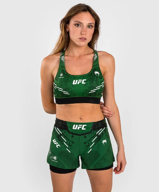 Underwired sports bra – Sports bra with underwire for added support and structure.UFC Adrenaline by Venum Authentic Fight Night  Women’s Sports Bra - Green