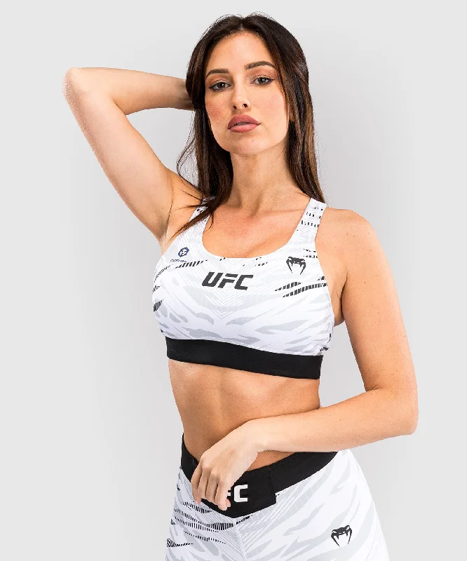 Vegan sports bra – Sports bra made from eco-friendly, cruelty-free materials, suitable for ethical consumers.UFC Fusion by Venum Authentic Fight Night Women’s Sports Bra - White