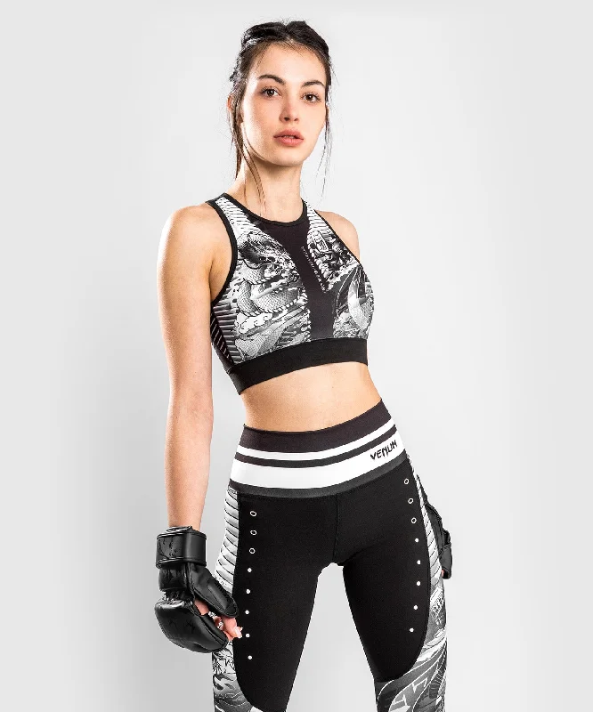 Activewear sports bra – Sports bra designed not only for performance but also for wearing as part of stylish athleisure outfits.Venum YKZ21 Sport Bra – Black/White