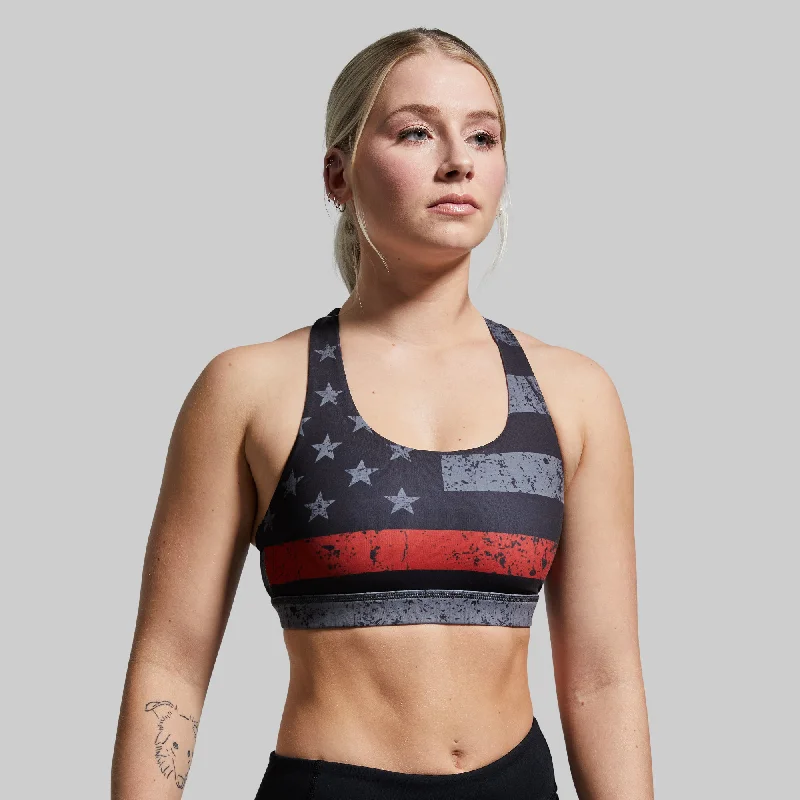 Maternity sports bra – Sports bra designed for pregnant women, offering extra support and flexibility for changing bodies.Your Essential Sports Bra (Thin Red Line Gunmetal)