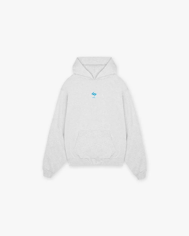 Puffer hoodie – Hoodie with a padded or quilted design, offering more insulation247 Oversized Hoodie - Ash Grey Electric Blue