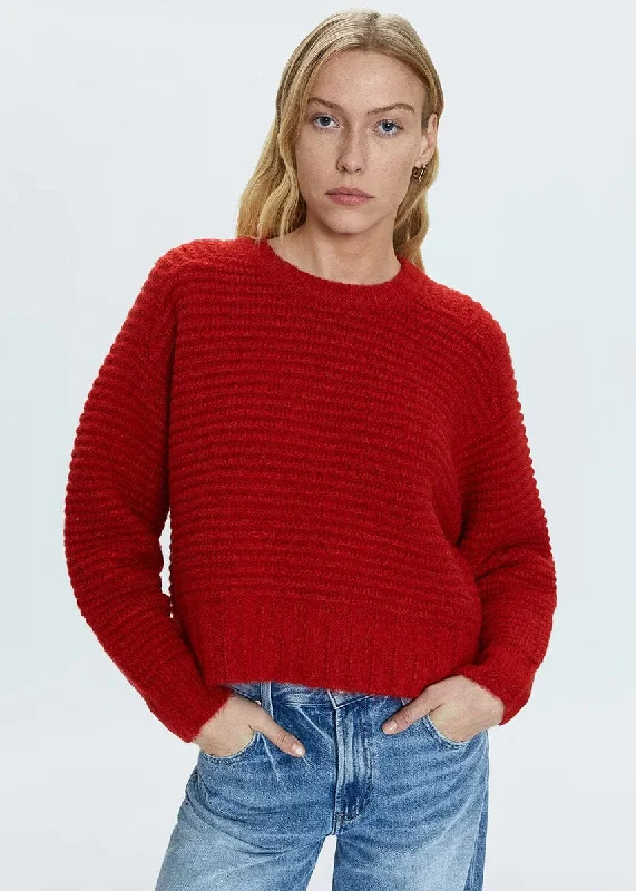 Raglan sleeve – Diagonal sleeve seams that extend to the necklineAdina Every Day Sweater - Rouge