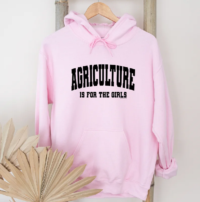 Colorblock hoodie – Hoodie with distinct blocks of color, often used for sporty or modern looksAgriculture Is For The Girls Hoodie (S-3XL) Unisex - Multiple Colors!