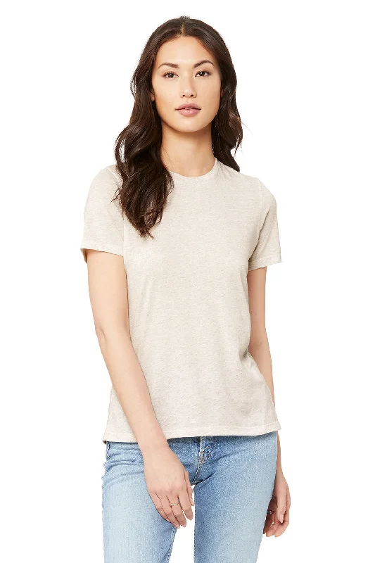 Raglan sleeve – Diagonal seam extending from the underarm to neckline, giving a sporty lookBella + Canvas Womens Short Sleeve Crewneck T-Shirt - Oatmeal