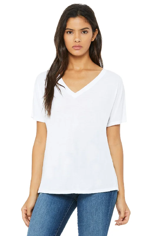 Crew neck – Classic round necklineBella + Canvas Womens Slouchy Short Sleeve V-Neck T-Shirt - White