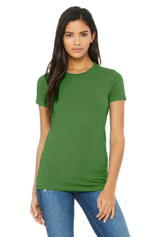 Asymmetrical – Uneven hem or design, adds a modern twistBella + Canvas Womens The Favorite Short Sleeve Crewneck T-Shirt - Leaf Green