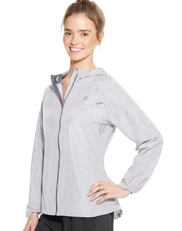 Raglan sleeve hoodie – Hooded sweatshirt with diagonal seam lines extending from the collarChampion Women`s PerforMax Jacket