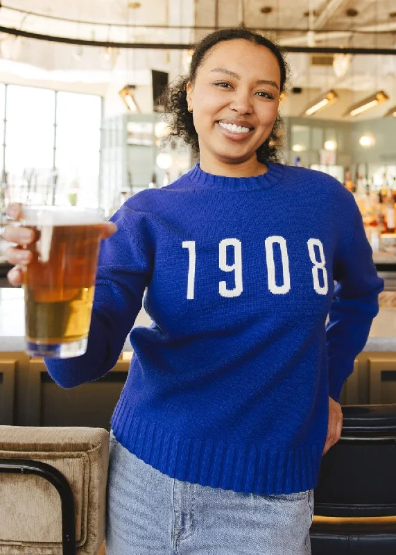 Boxy – Square, loose shapeChicago 1908 Sweater - Royal