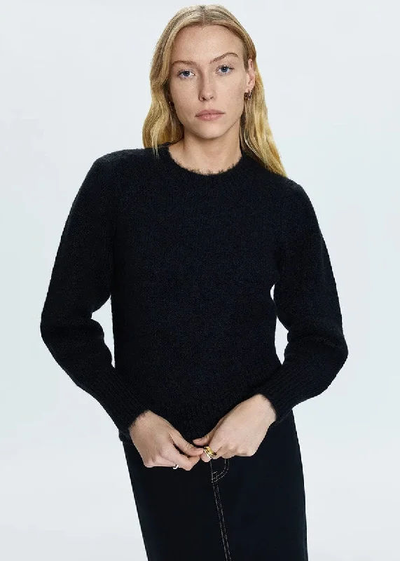 Ribbed – Sweater with textured, vertical stripesColette Puff Sleeve Sweater - Noir