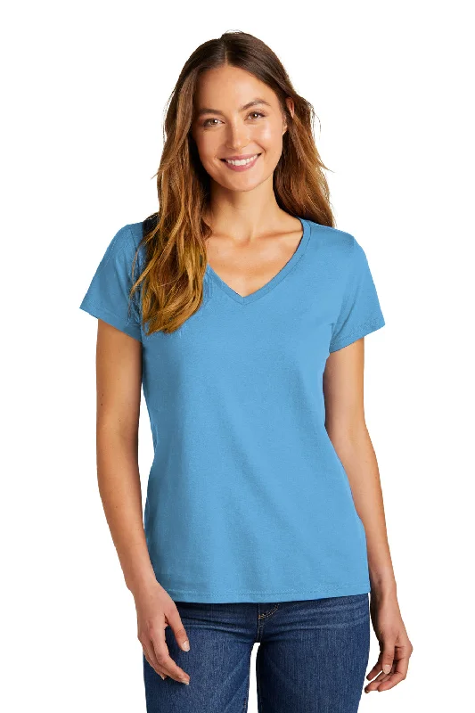 Oversized – Loose, relaxed fit, often with dropped shouldersDistrict Womens The Concert Short Sleeve V-Neck T-Shirt - Aquatic Blue