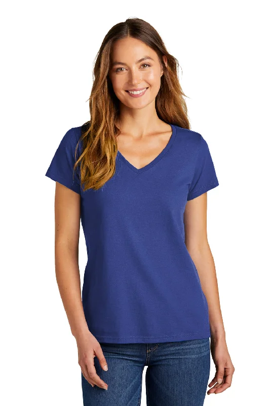 Cap sleeve – Short sleeve that covers only the shoulderDistrict Womens The Concert Short Sleeve V-Neck T-Shirt - Deep Royal Blue