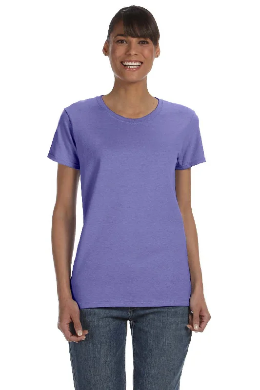 Oversized – Loose, relaxed fit, often with dropped shouldersGildan Womens Short Sleeve Crewneck T-Shirt - Violet Purple