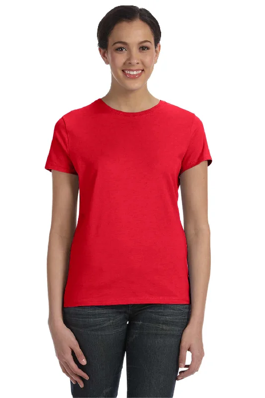 Graphic tee – T-shirt with printed designs, logos, or imagesHanes Womens Nano-T Short Sleeve Crewneck T-Shirt - Athletic Red