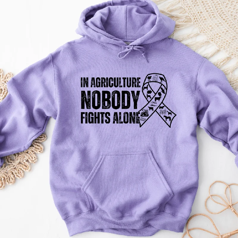 Puffer hoodie – Hoodie with a padded or quilted design, offering more insulationIn Agriculture Nobody Fights Alone Hoodie (S-3XL) Unisex - Multiple Colors!