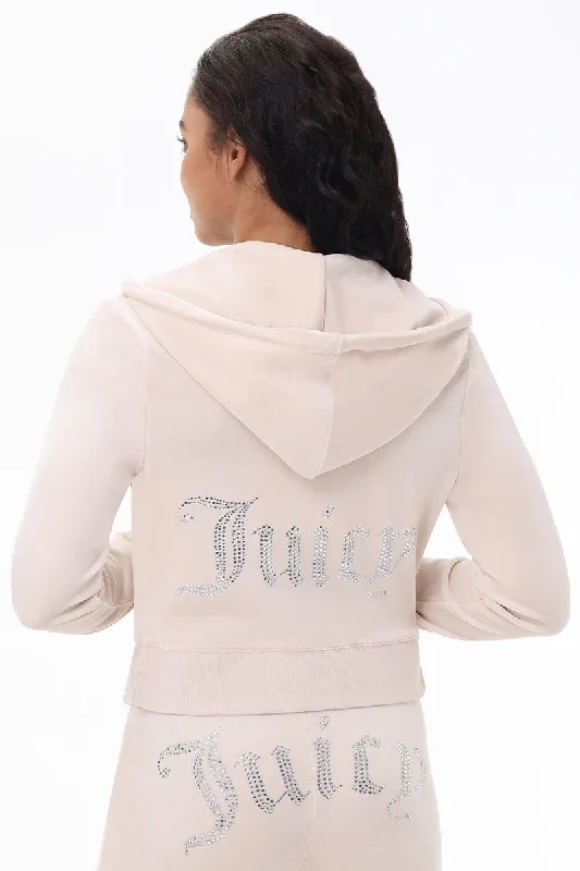 Fitted sweatshirt – Sweatshirt that fits snugly to the body, providing a more tailored lookOG Big Bling Velour Hoodie