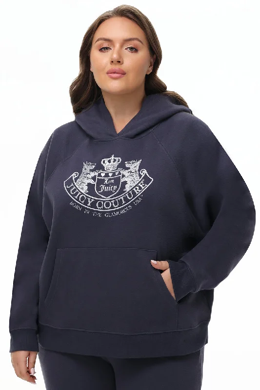 Graphic hoodie – Hoodie with printed designs, logos, or artworkPlus-Size Oversized Fleece Scottie Dog Hoodie