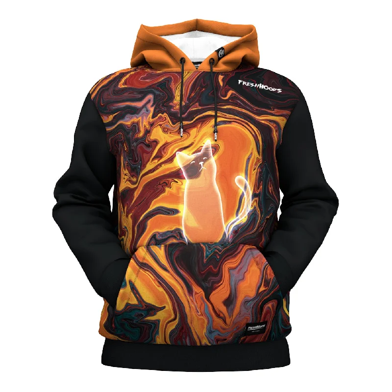 Zip-up hoodie – Hoodie with a front zipper for easy wearLava Cat Hoodie