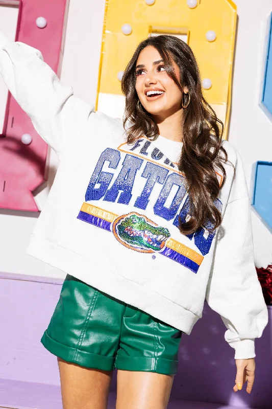 Hoodie dress – Hoodie that is long enough to be worn as a dressLicensed Grey 'Florida Gators' Vintage Sweatshirt