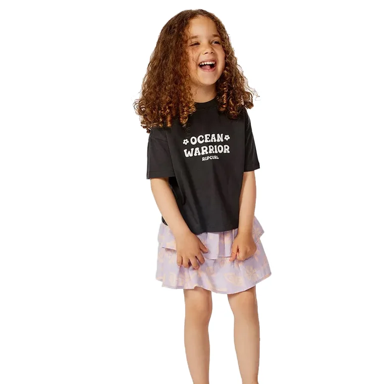 Graphic tee – T-shirt with printed designs, logos, or imagesLittle Girl's Ocean Warrior S/S Tee