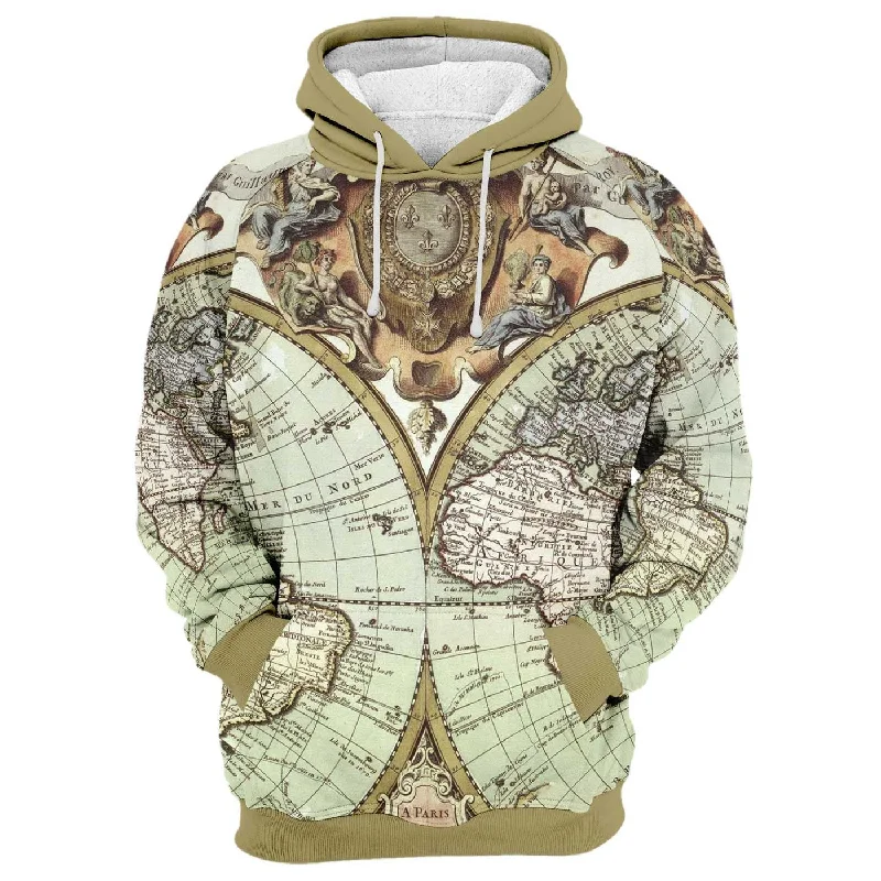 Embroidered hoodie – Hoodie featuring embroidery, usually logos, monograms, or decorative patternsMap A Paris Hoodie