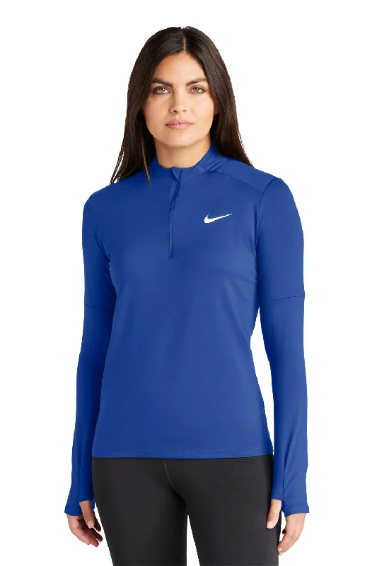 Cropped hoodie – Shortened hoodie that sits above the waistNike Womens Element Dri-Fit Moisture Wicking 1/4 Zip Sweatshirt - Royal Blue