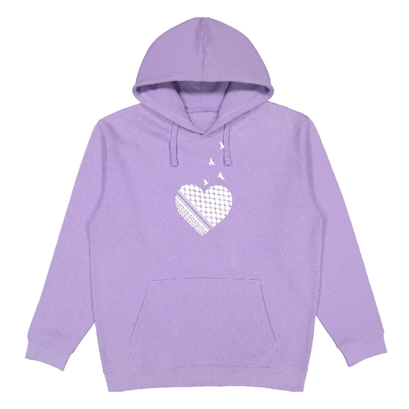 Hoodie with pockets – Hooded sweatshirt that includes a kangaroo pocket or side pocketsPalestine Heart Hoodie