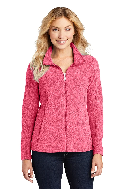 Plain/basic sweatshirt – Simple, solid-colored sweatshirt with no designsPort Authority Womens Pill Resistant Heather Microfleece Full Zip Sweatshirt - Heather Raspberry Pink