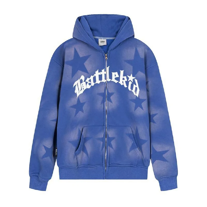 Hoodie with pockets – Hooded sweatshirt that includes a kangaroo pocket or side pocketsPunk Star Print Hoodie