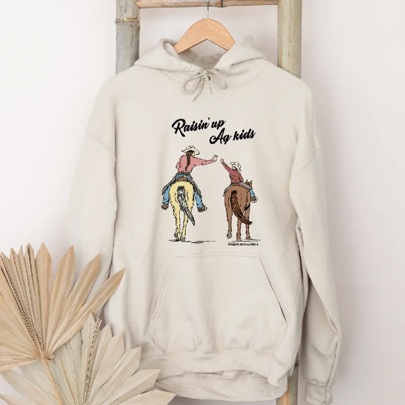 Cowl neck hoodie – Hoodie with a soft, draped collar that creates a relaxed, cozy feelRaisin Up Ag Kids Horse Hoodie (S-3XL) Unisex - Multiple Colors!