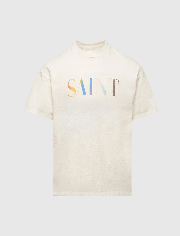 Knit – Soft and stretchy fabric with a knitted textureRAINBOW SAINT TEE