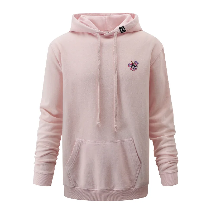 Cropped hoodie – Shortened hoodie that sits above the waistSakura Embroidered Hoodie