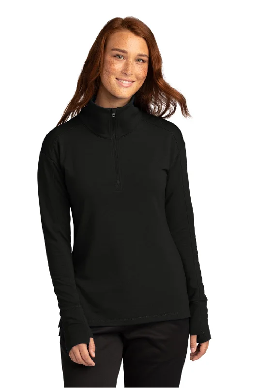 Sporty sweatshirt – Sweatshirt made from moisture-wicking or performance fabrics, ideal for active wearSport-Tek Womens Flex Fleece Moisture Wicking 1/4 Zip Sweatshirt - Black