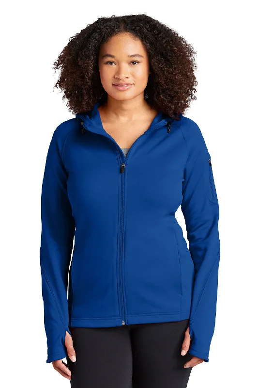 Fleece-lined – Soft, warm interior lining made from fleece materialSport-Tek Womens Tech Moisture Wicking Fleece Full Zip Hooded Sweatshirt Hoodie - True Royal Blue