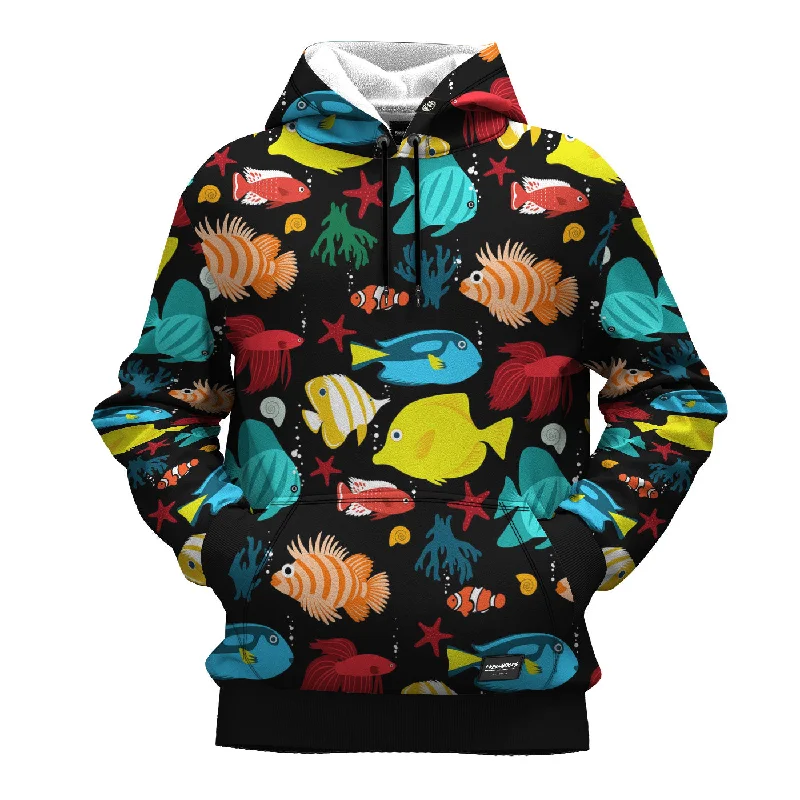 Zip-up hoodie – Hoodie with a front zipper for easy wearTropical Fish Hoodie