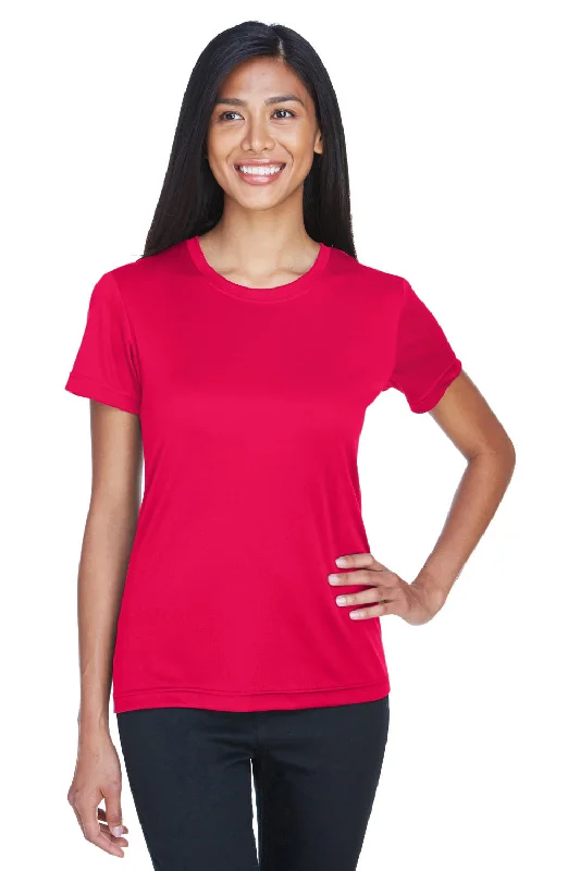 Long sleeve – Full-length sleeve, great for layeringUltraClub Womens Cool & Dry Performance Moisture Wicking Short Sleeve Crewneck T-Shirt - Red