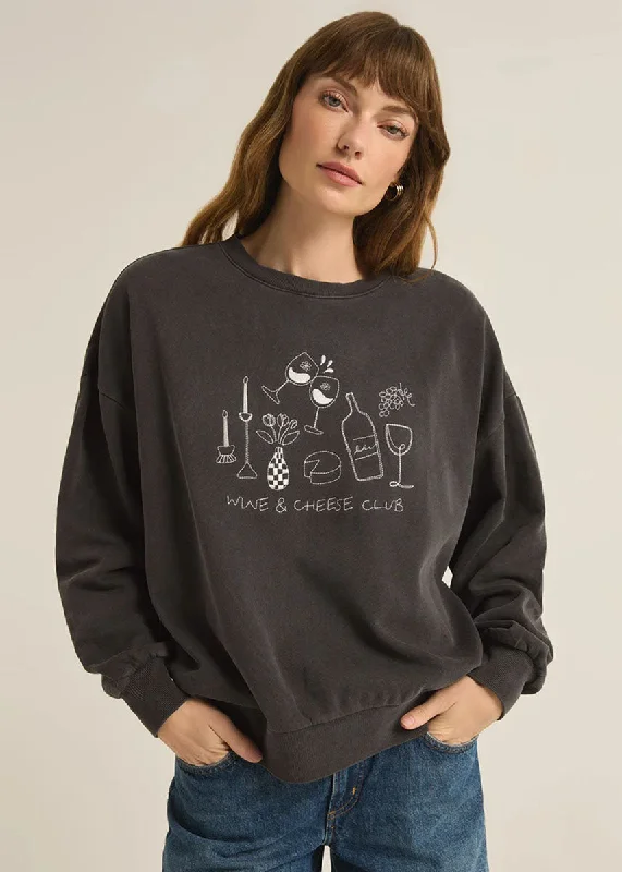 Hooded – Sweater with an attached hoodWine Club Sunday Sweatshirt - Black Sand